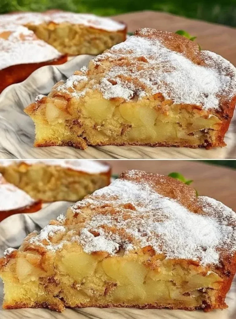 Jablkový koláč s orechmi na tanieri