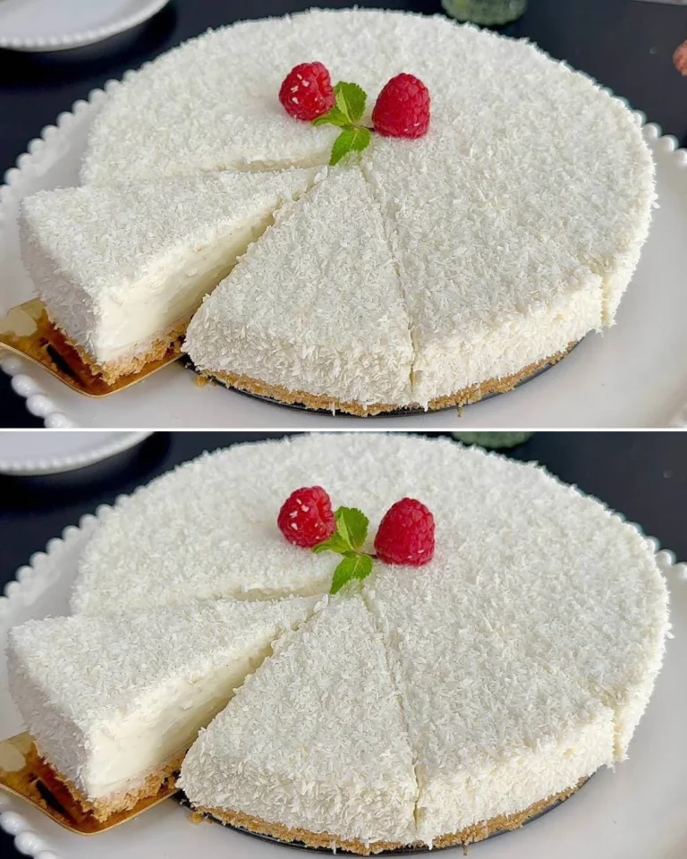 Koláč z kokosovej smotany bez pečenia, lahodný a jednoduchý recept