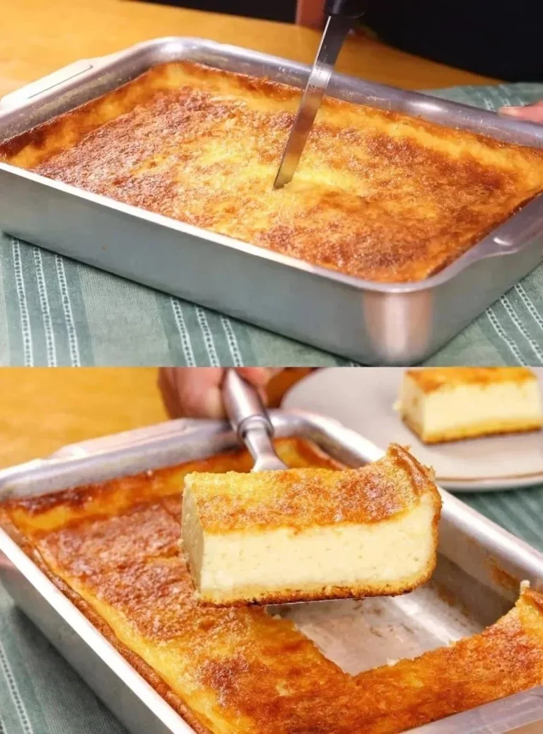 Krémový brazílsky koláč z mlieka z kukurice na tanieri