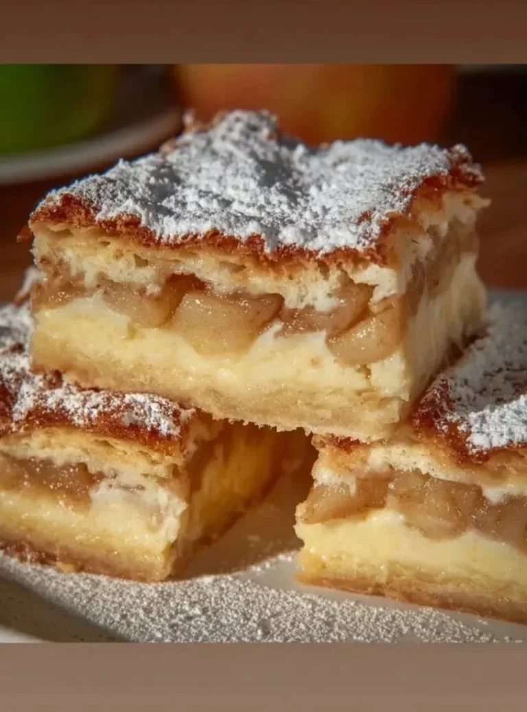 Krémový jablkový koláč s lahodnou jablkovou náplňou