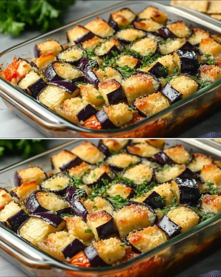 Pečený baklažán s bylinkami a olivovým olejom na tanieri
