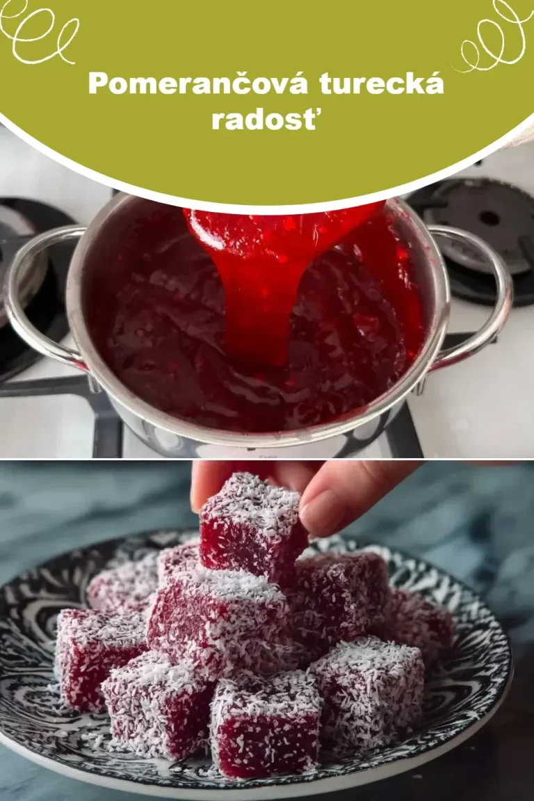 Chutná pomarančová turecká radosť na bielom tanieri