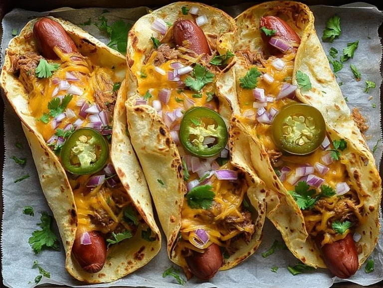 Zapečené hot dogy v tortillovom cestíčku s omáčkami a prísadami