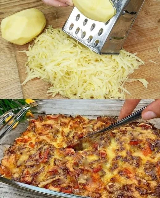 Zapečené zemiaky pripravené so smotanou a syrmi