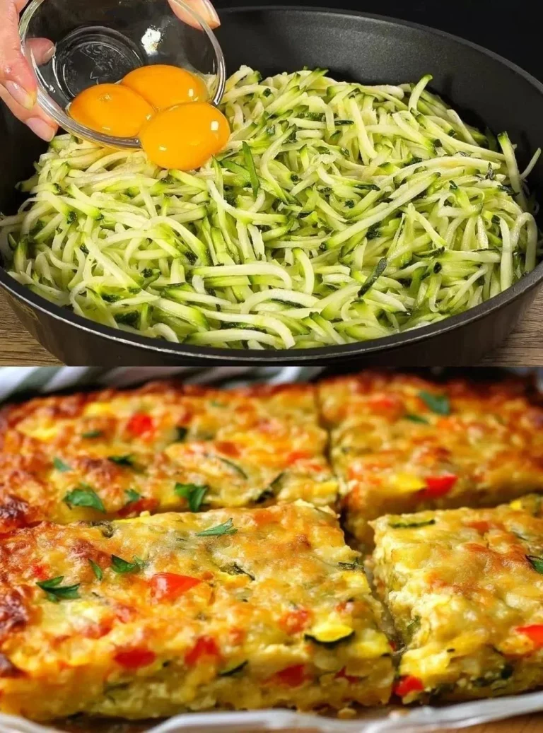 Zeleninová a syrová frittata na tanieri s čerstvými ingredienciami