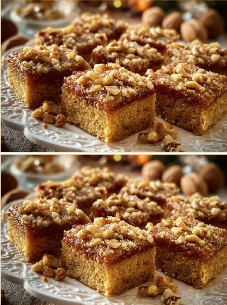 Jablková torta so semolinou na tanieri s jablkami a posypkou