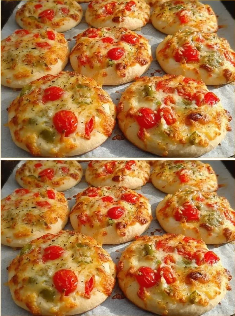 Mini pizze s rôznymi prísadami na tanieri