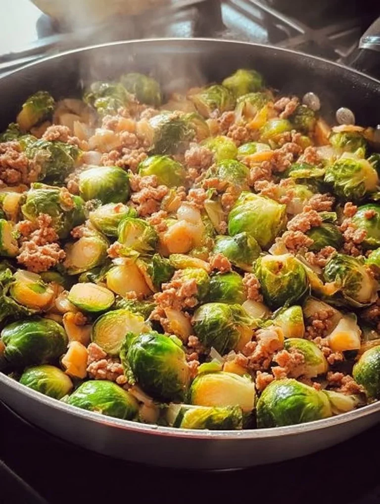 Recept na mleté mäso s ružičkovým kelom na tanieri