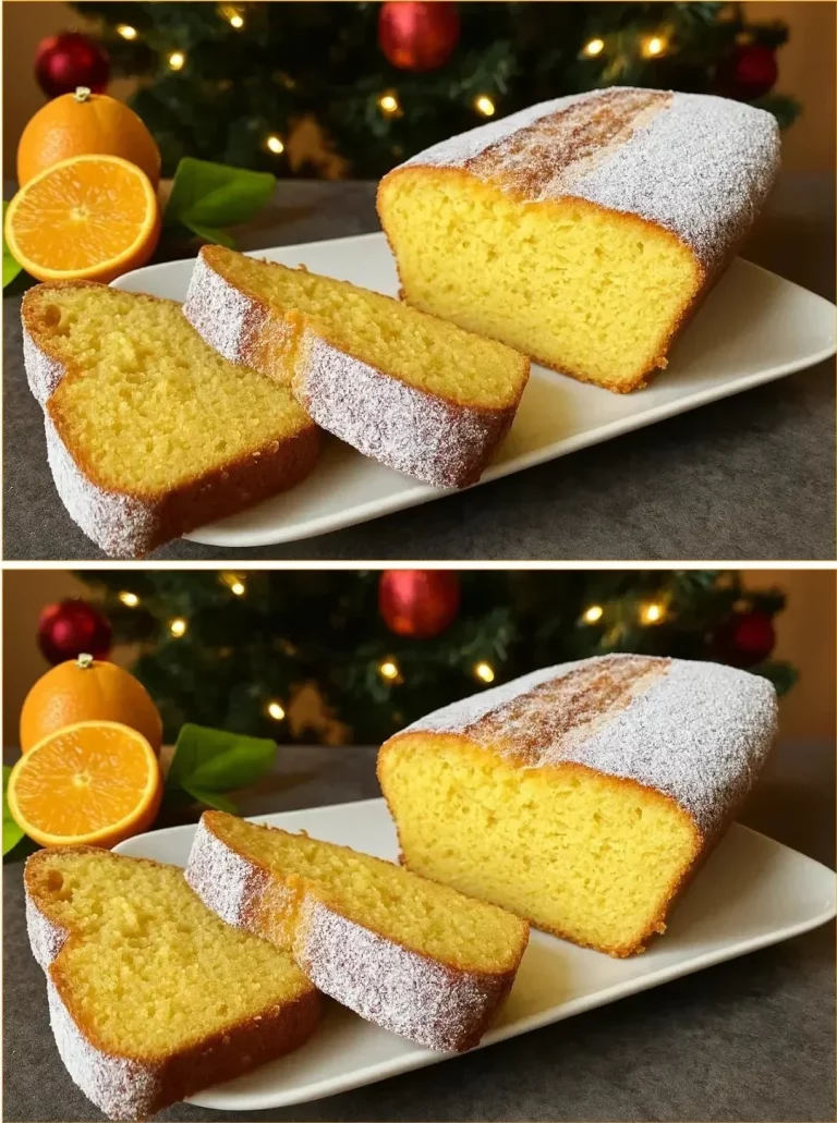 Oranžová torta z mixéra na servírovacom tanieri