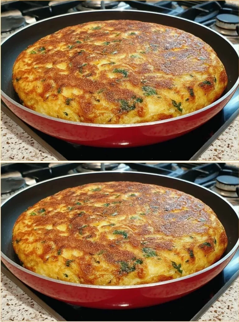 Cheddar zemiaková omeleta s čerstvými bylinkami na tanieri