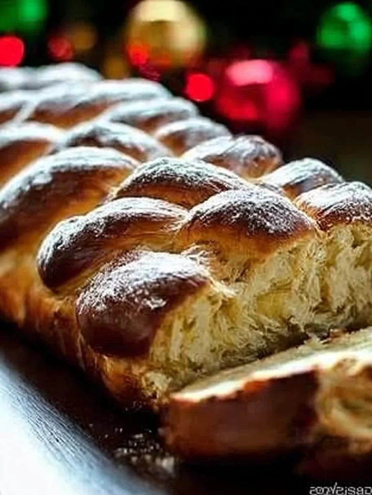 Domáca vianočka na sviatočnom stole