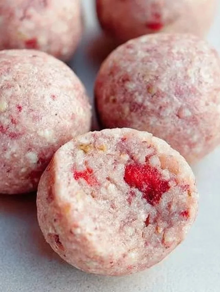 Jahodové proteínové guľôčky - chutný a výživný snack plný bielkovín