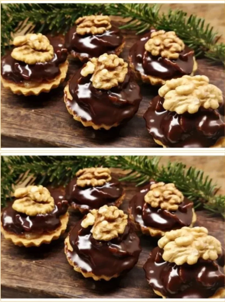 Linzské muffiny s orechovou náplňou na tanieri