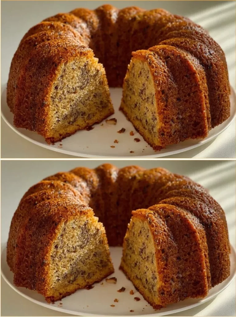 Recept na mrkva koláč s vlašskými orechmi na servírovacom tanieri.