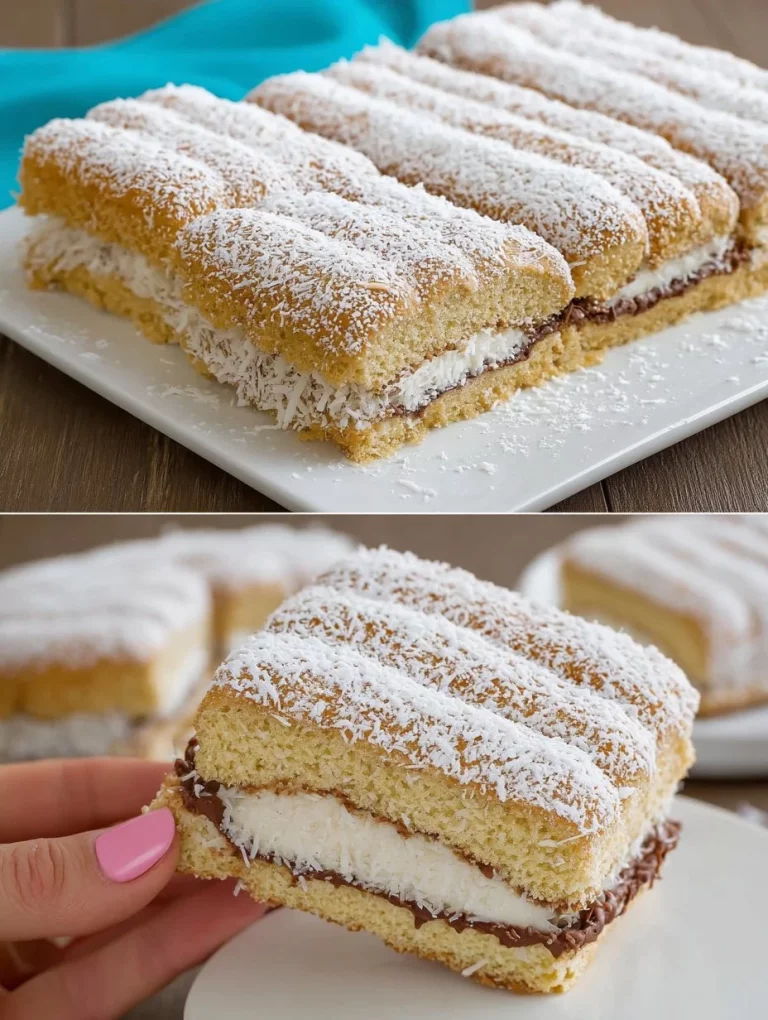 Studený pastel s Pavesini, kokosom a čokoládou - chutný a osviežujúci dezert
