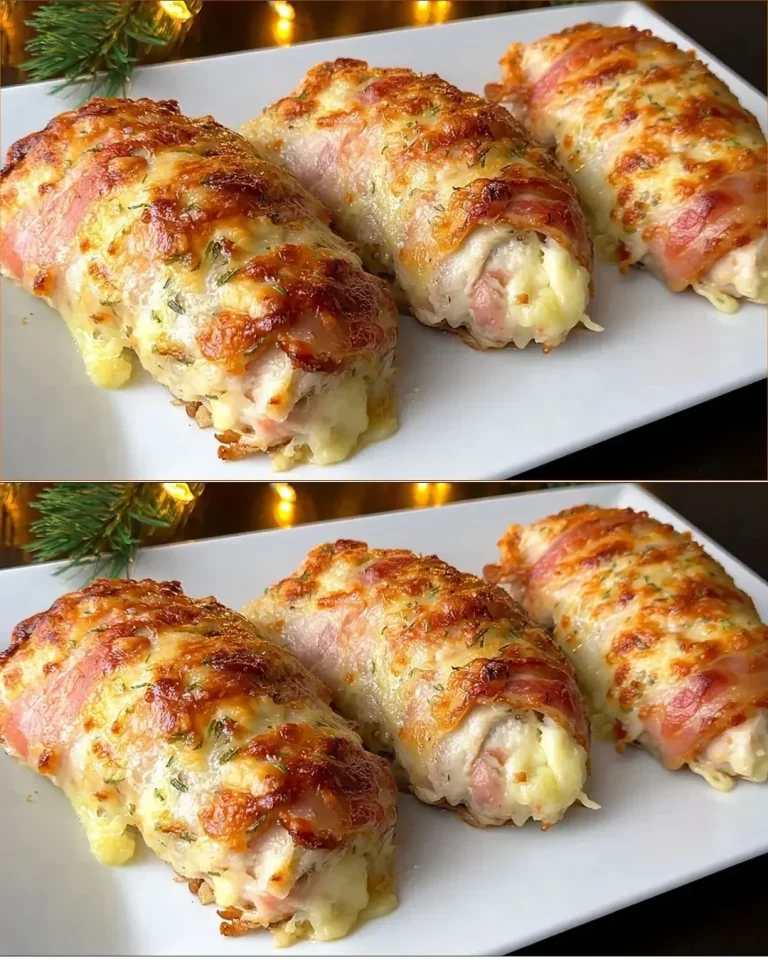 Zapečené kura so zeleninou a syrom na tanieri