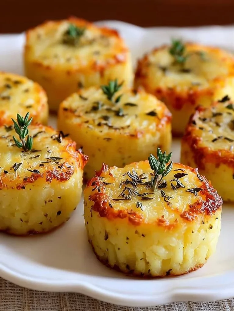 Bramborové muffiny se sýrem a bylinkami na talíři