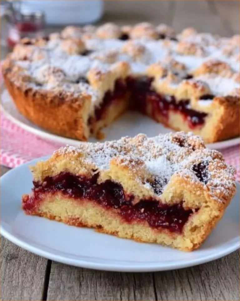 Divoké bobule a arašidové maslo na Crostata koláči