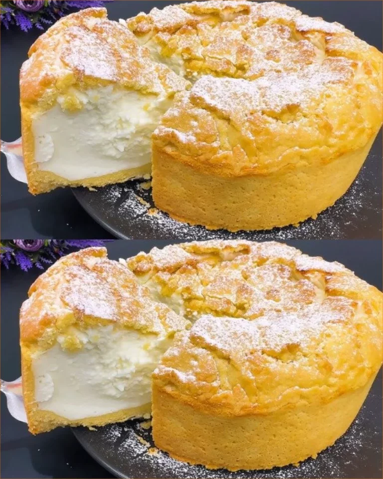 Jemný koláč s lahodným krémom na tanieri