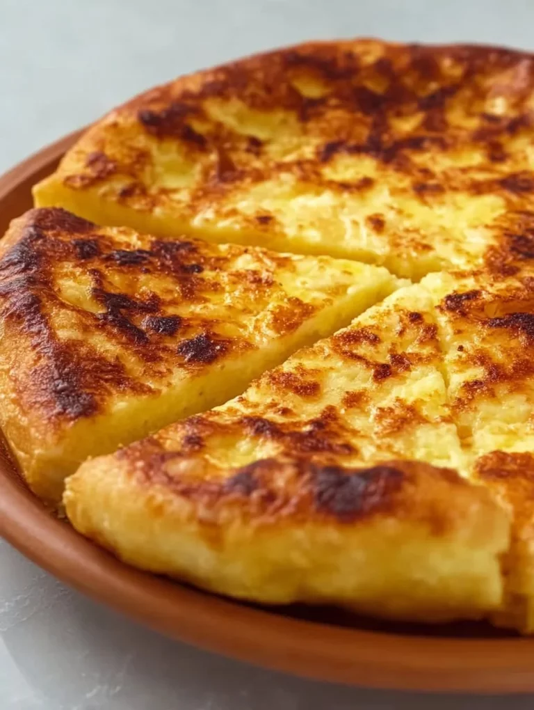 Delicious Khachapuri cooked in a pan, perfect for Georgian cuisine lovers.