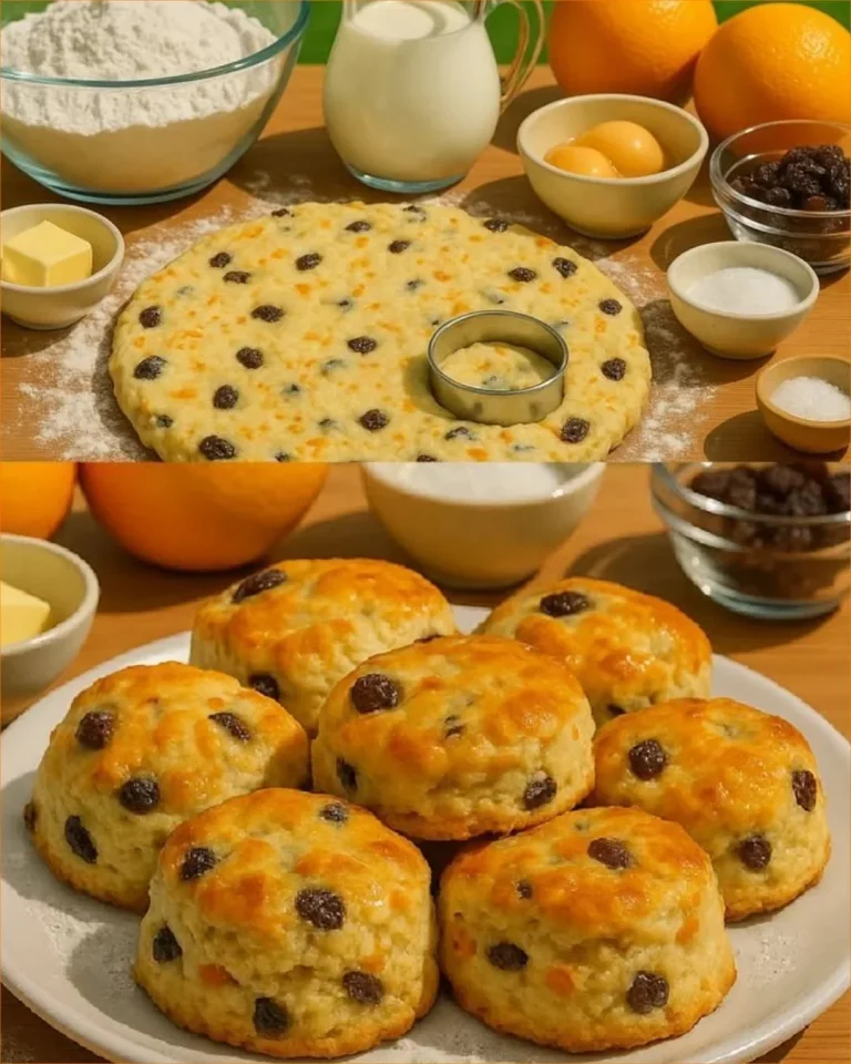 Pomarančové hrozienkové scones pripravené s láskou