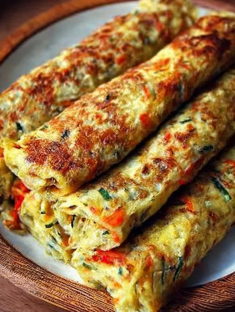 Zeleninové palačinky na talíři s různými zeleninovými přílohami