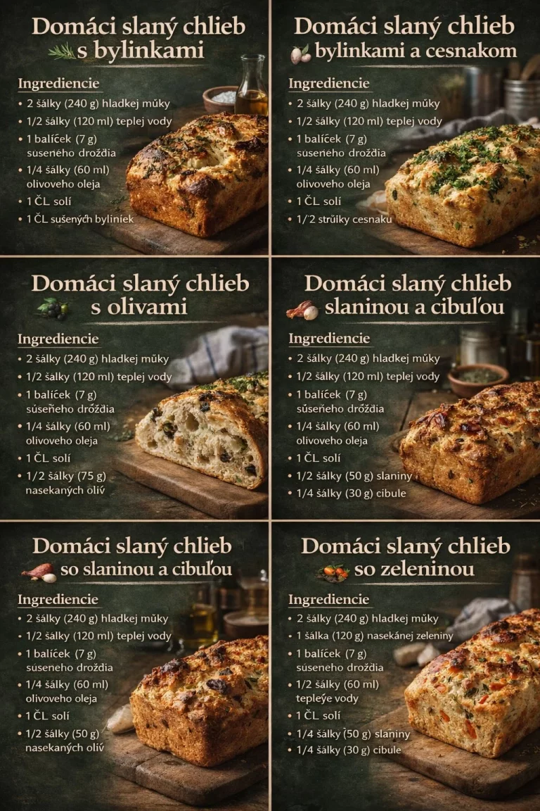 Domáci slaný chlieb a pečivo s lahodnými receptami