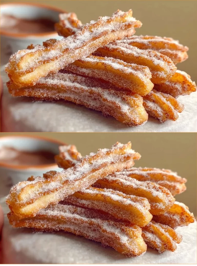 Churros Robené Doma s čokoládovým dipom na tanieri.