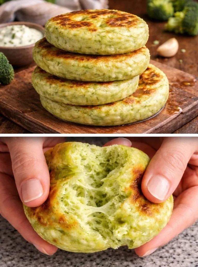 Focaccia s brokolicou pripravená na panvici