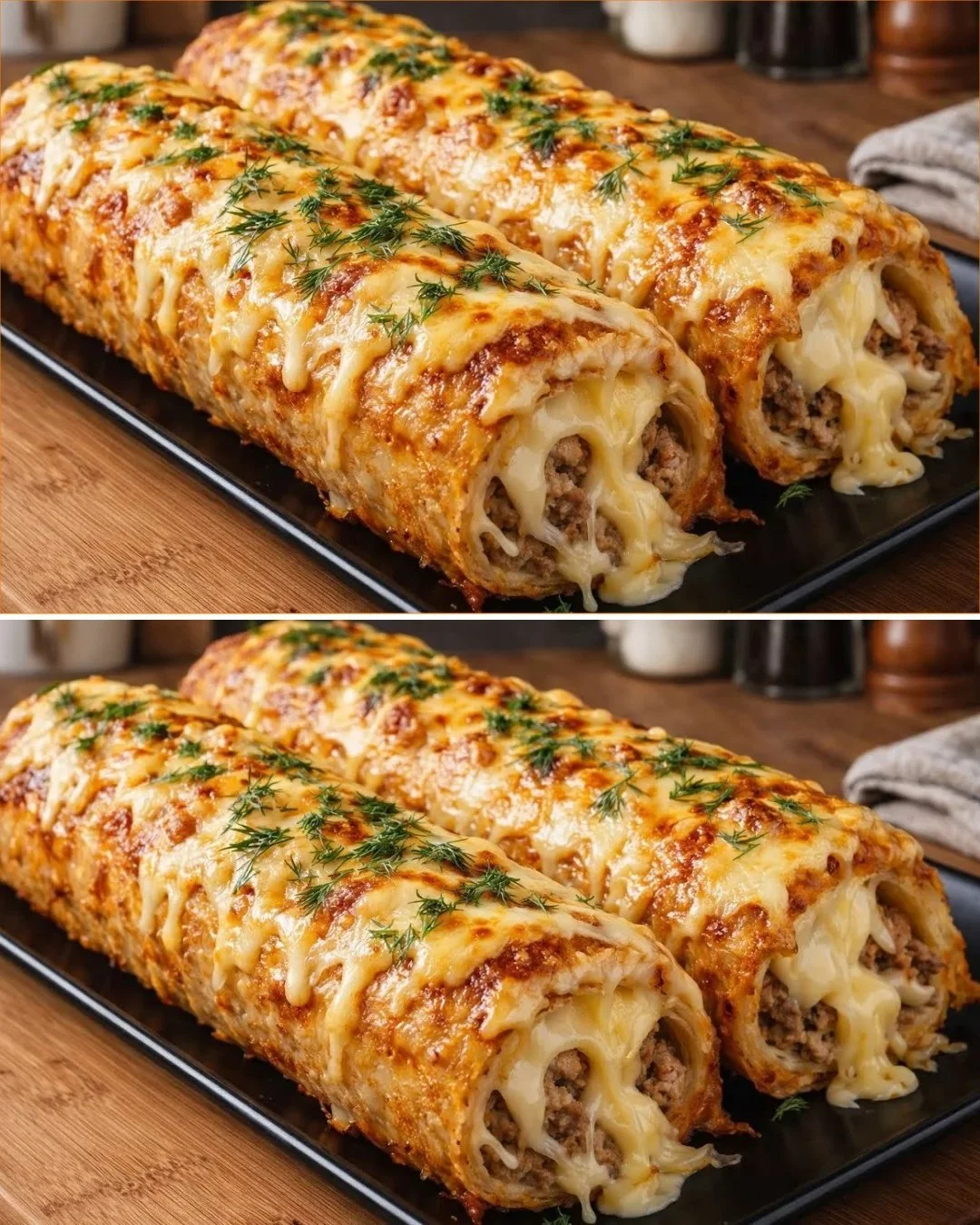 Zemiakový Roulade s Mletým Mäsom a Syrom