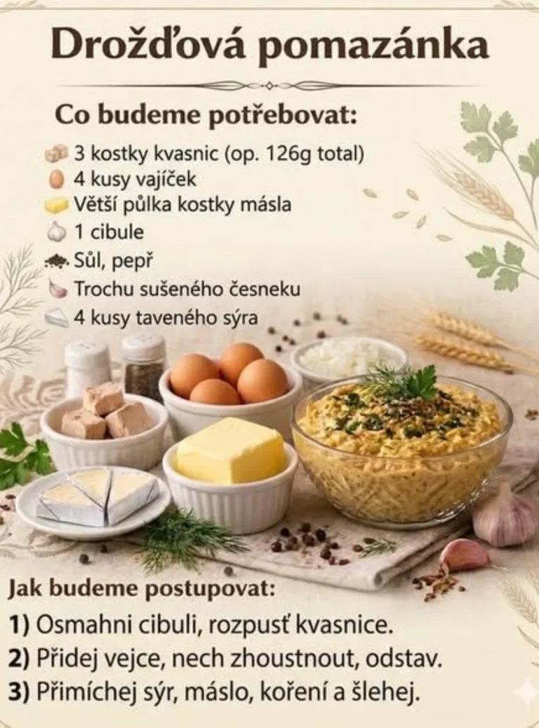 Česká kvasnicová nátierka na čerstvom chlebe