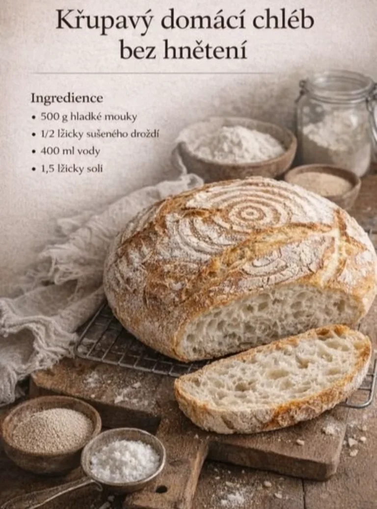 Recept na chlieb bez hnetenia s jednoduchým postupom