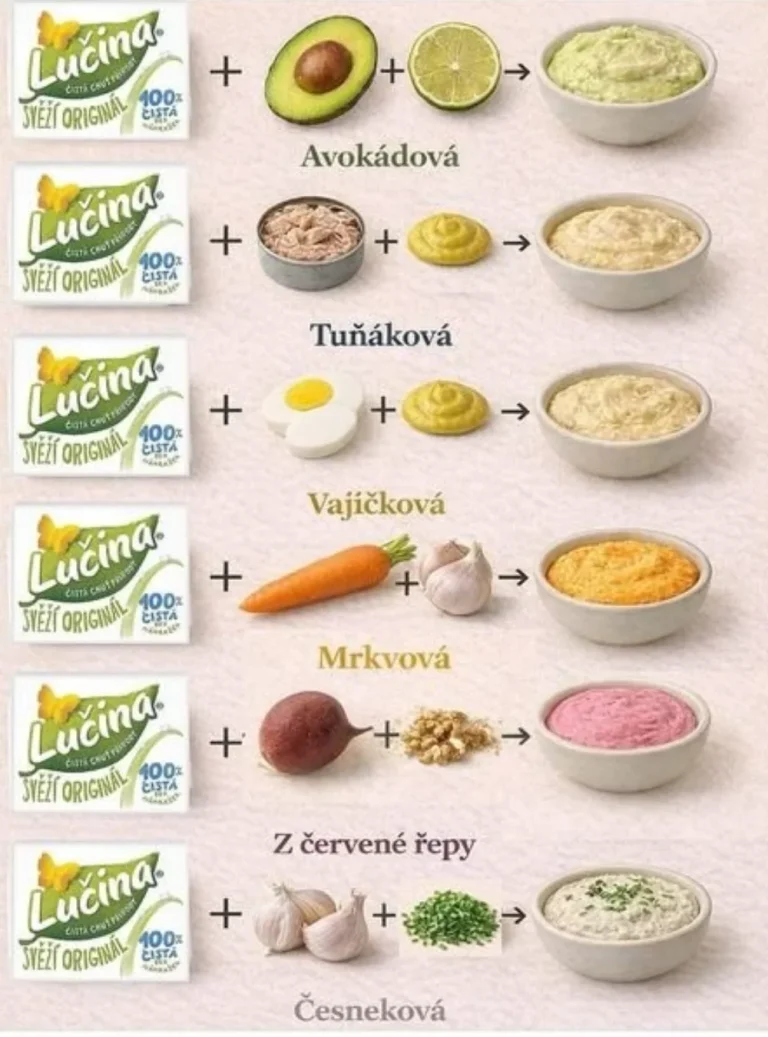Krémové pomazánky na báze syra podávané na tanieri