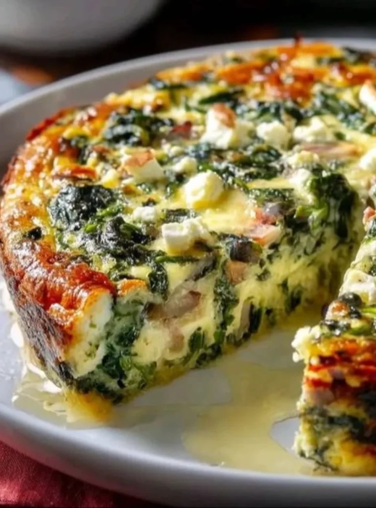 Quiche so špenátom a syrom - recept bez kôry