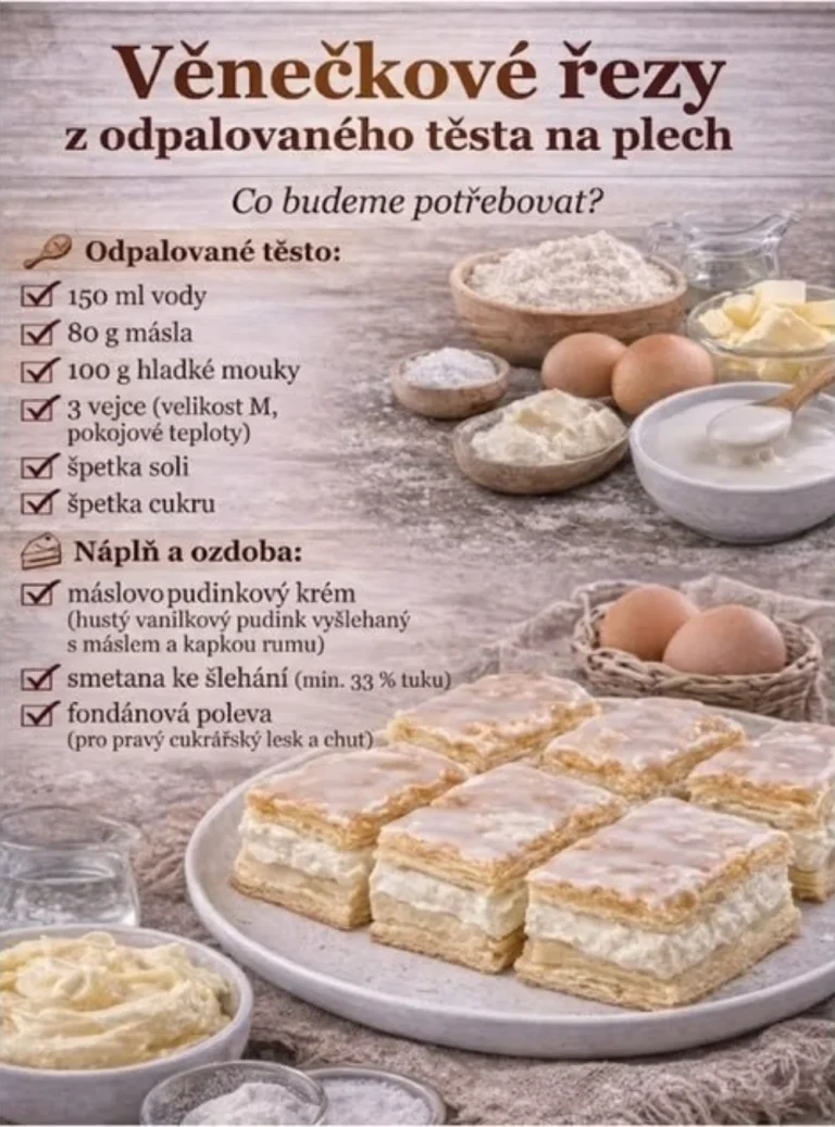 Venčekové rezy - tradičný dezert plný chuti a osvieženia