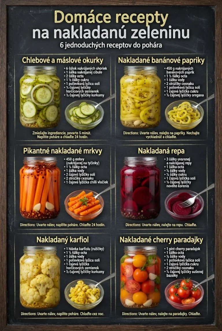 Delikátna nakladaná zelenina - recepty a inšpirácie