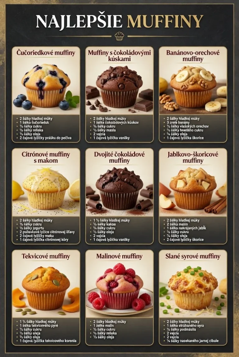 Rýchle recepty na domáce koláče a muffiny na víkendové pečenie.
