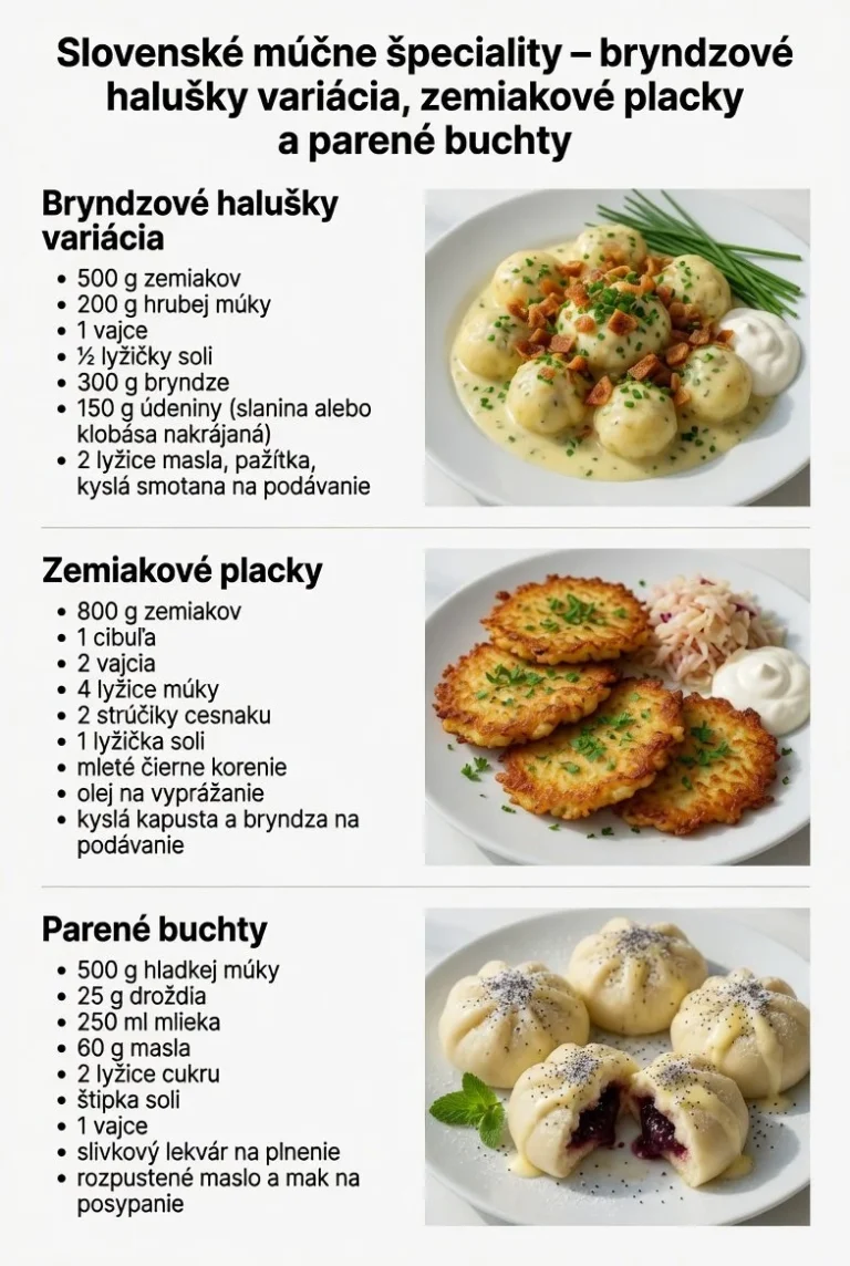 Variácia bryndzových halušiek s tradičnými prísadami a aromatickým bryndzovým syrom.