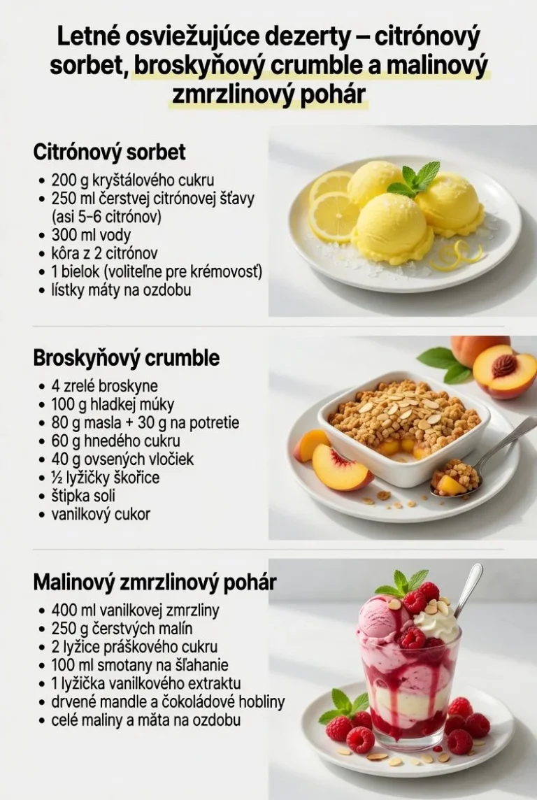Citrónový sorbet s osviežujúcou chuťou na tanieriku
