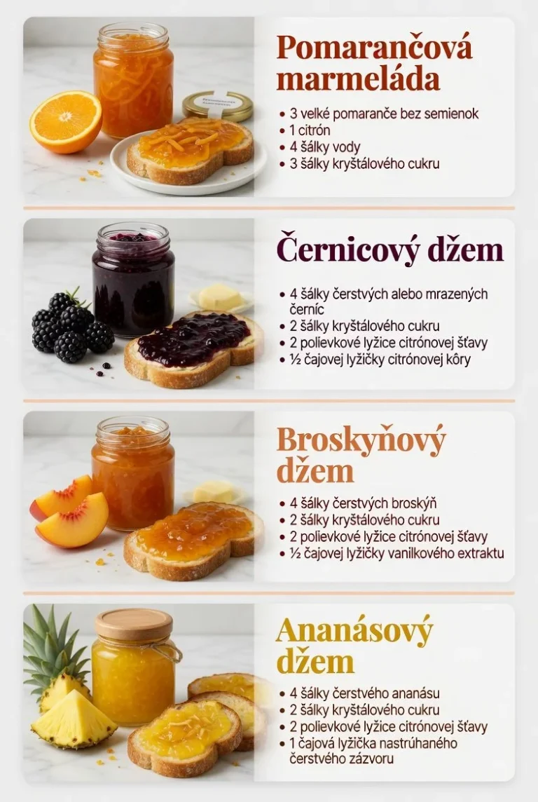 Domáce džem a marmeláda s čerstvým ovocím na stole
