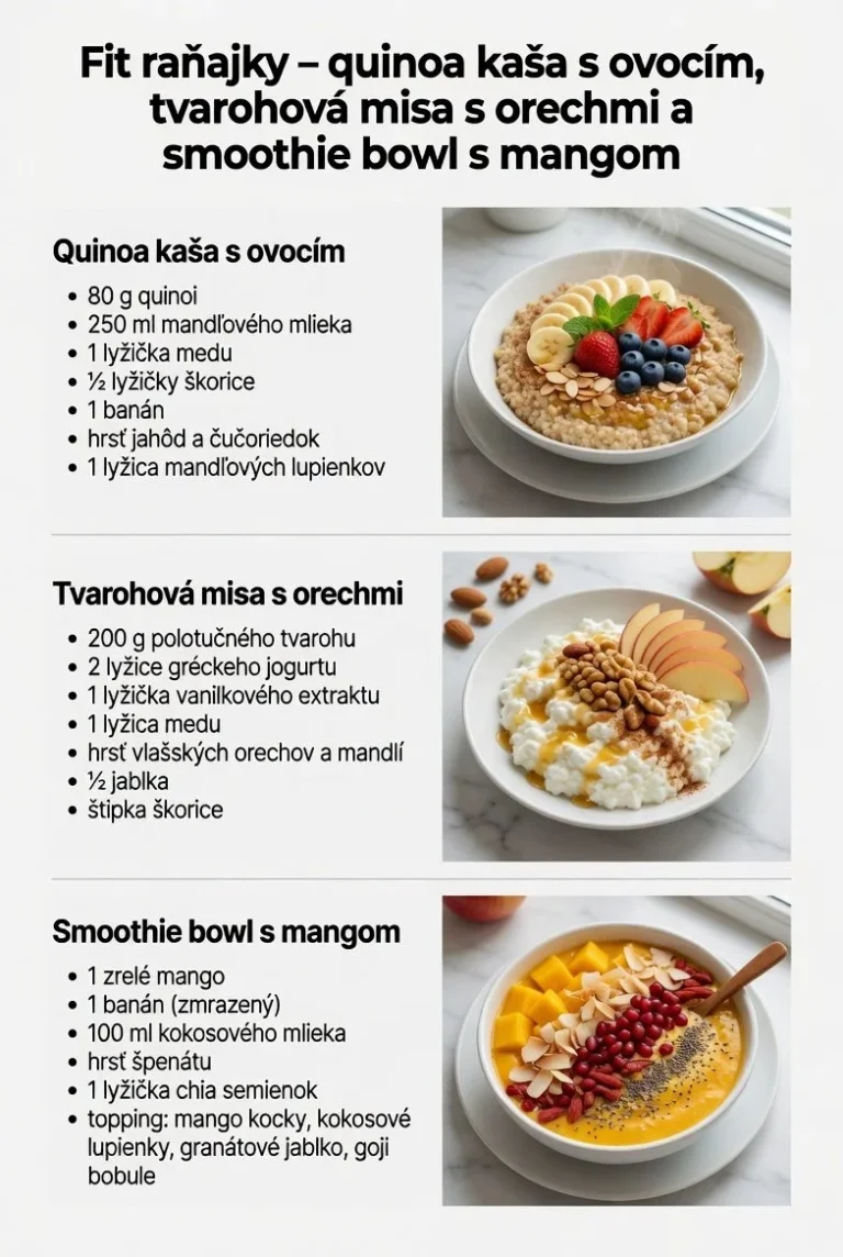 Quinoa kaša s ovocím na zdravé raňajky