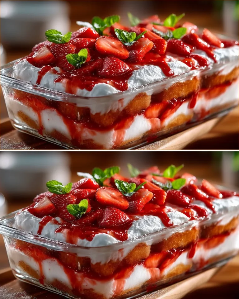 Jahodové tiramisu bez pečenia pripravené za 10 minút