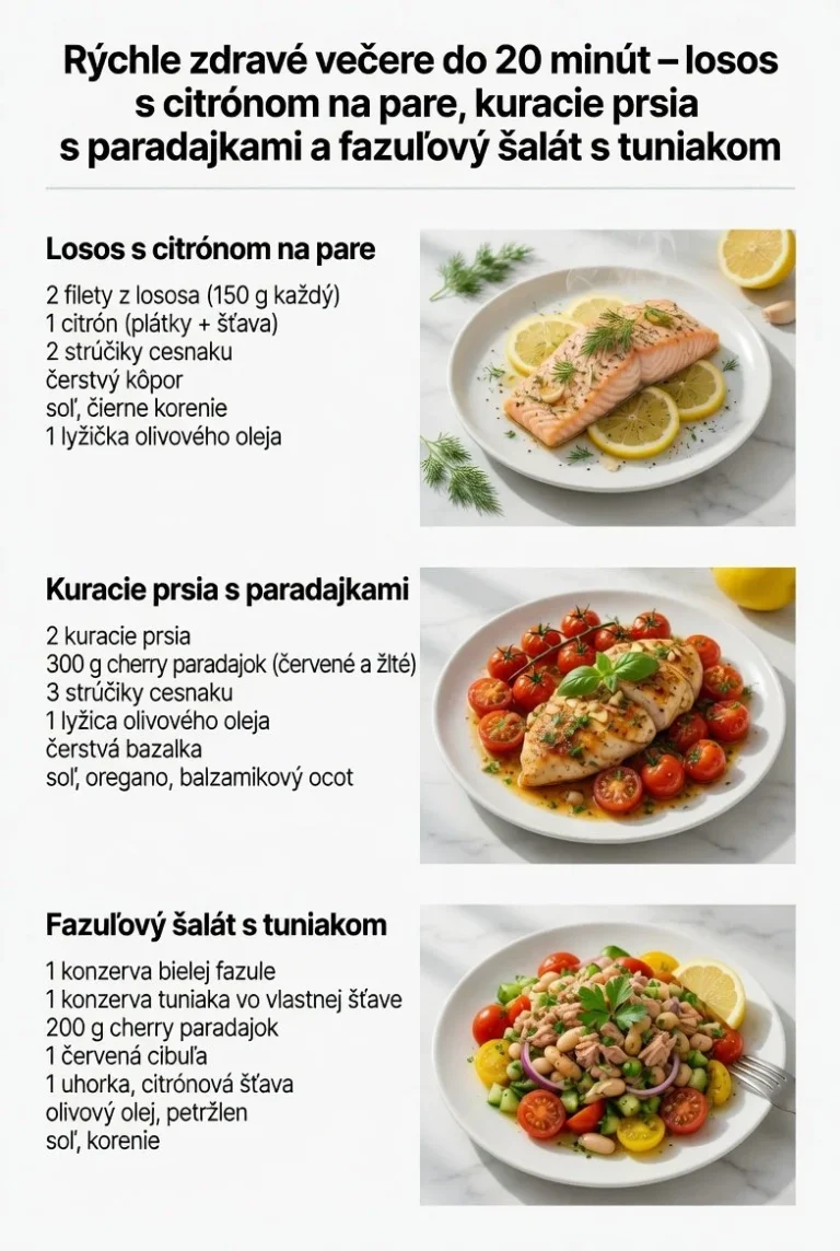 Pečený losos s citrónom pripravený na pare, podávaný s bylinkami