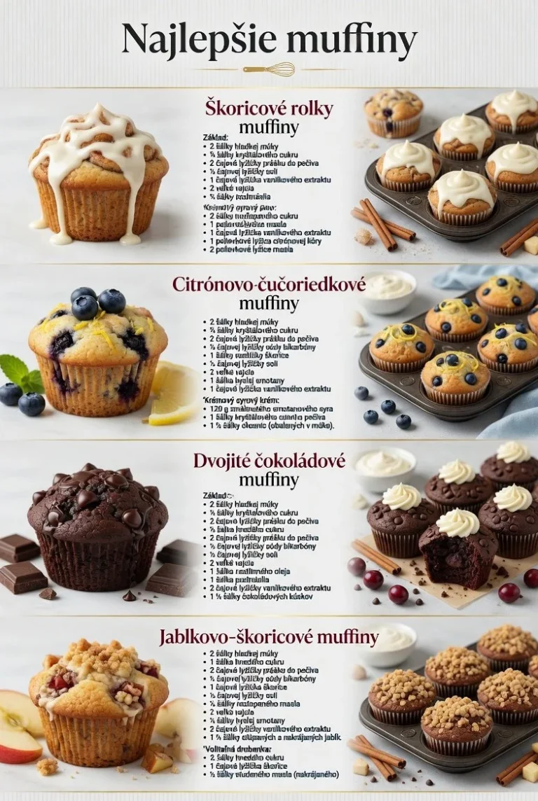 Muffiny s čučoriedkami na tanieri