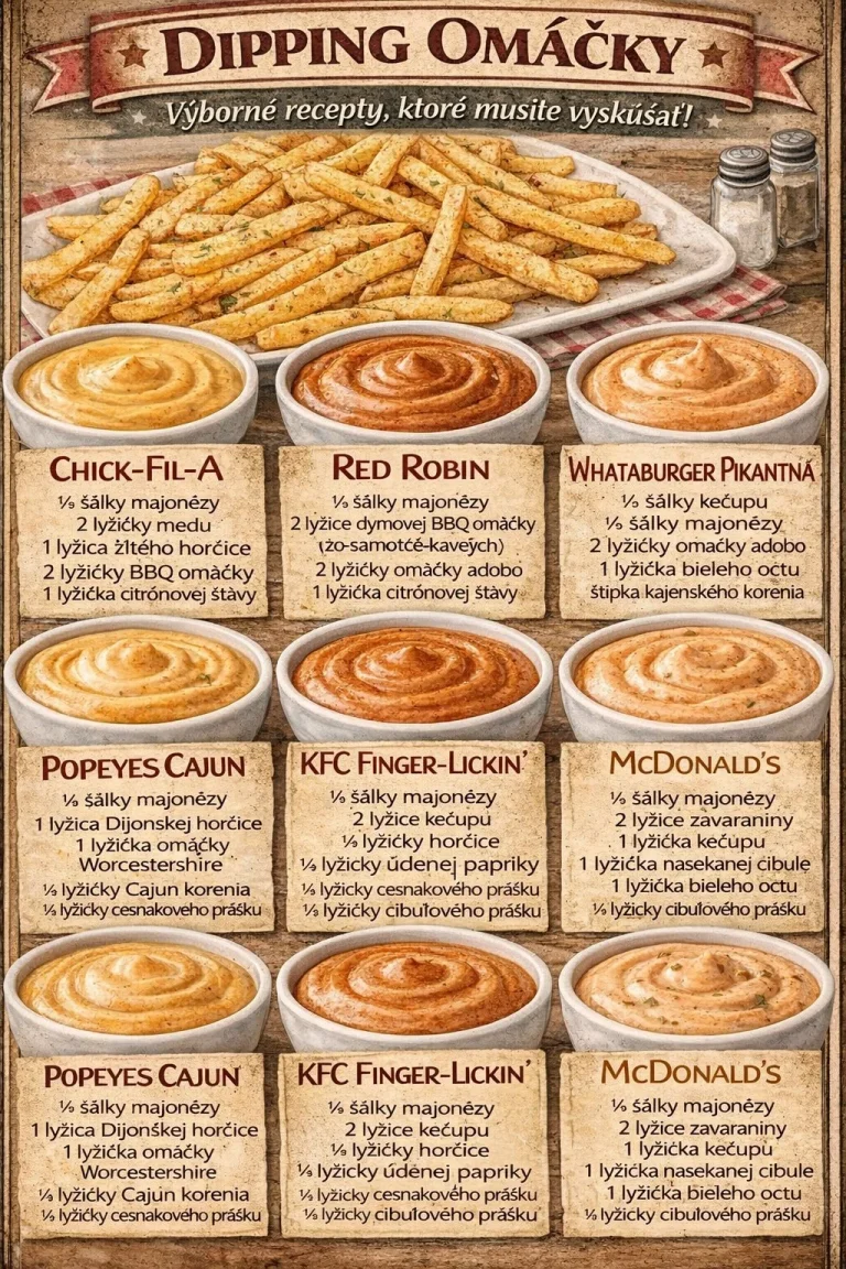 Najlepšie dip omáčky k hranolkám a snackom - domáce recepty