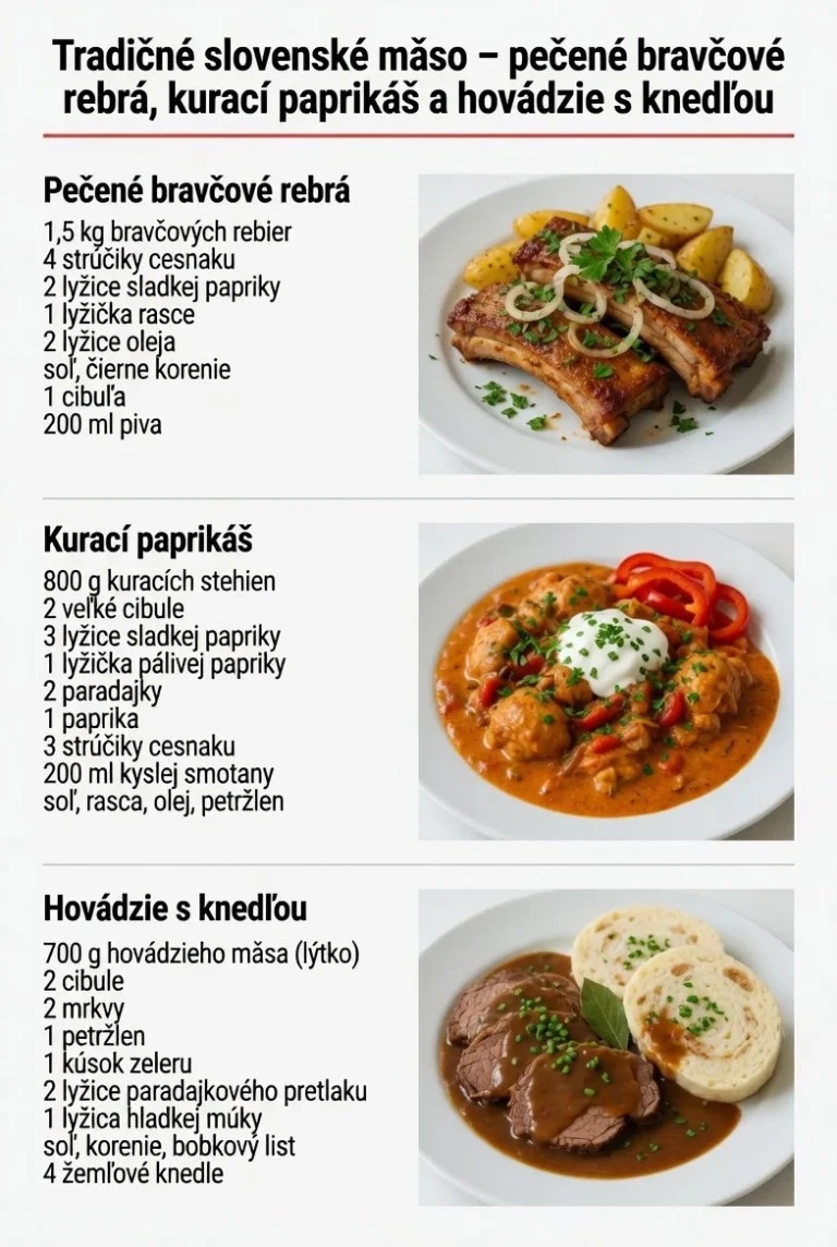 Pečené bravčové rebrá s koreninami na tanieri