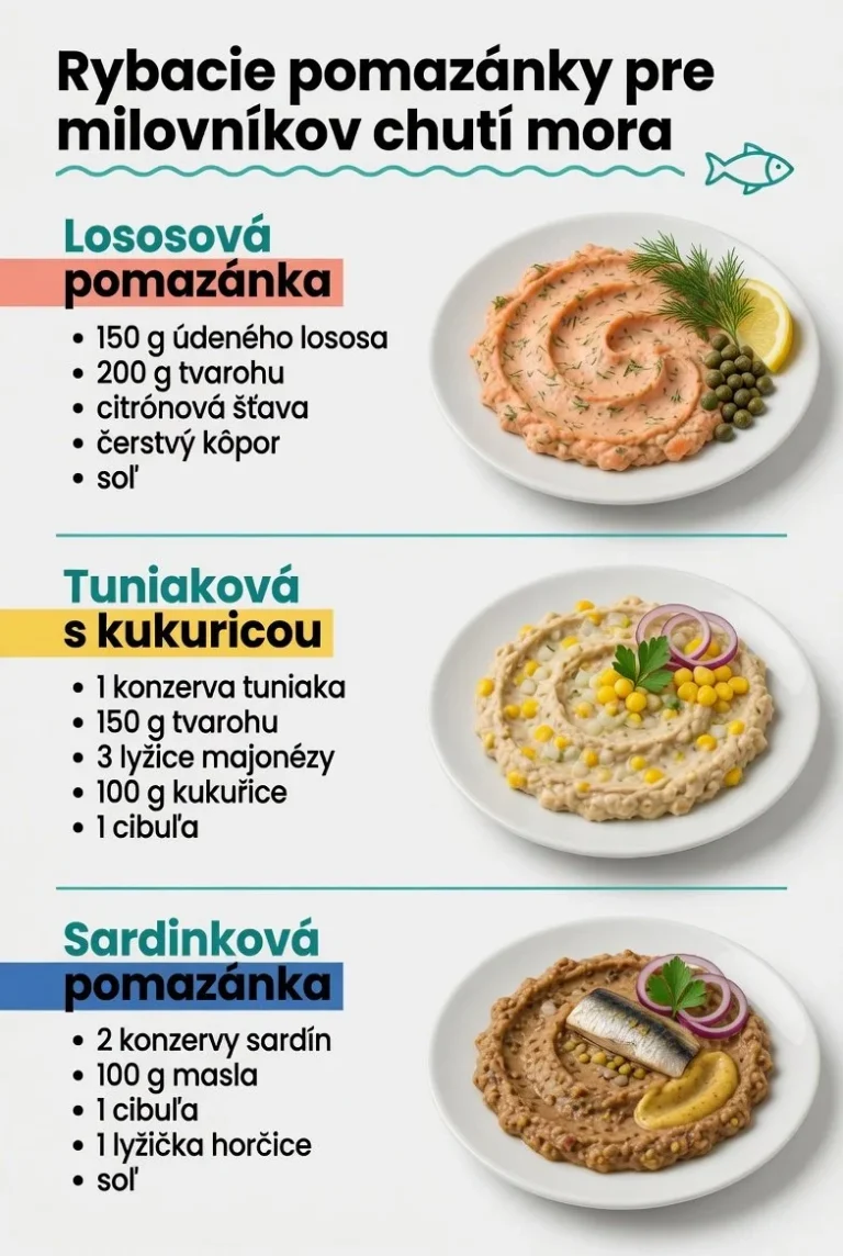 Rybacie pomazánky na podávanie s chlebom a zeleninou