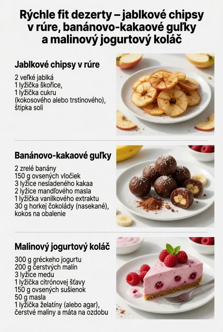 Rýchle fit dezerty pre zdravý životný štýl