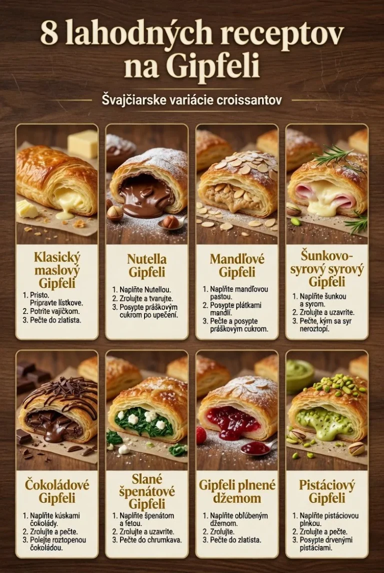 Rýchle raňajkové pečivo z lístkového cesta, recepty na sladké a slané varianty.
