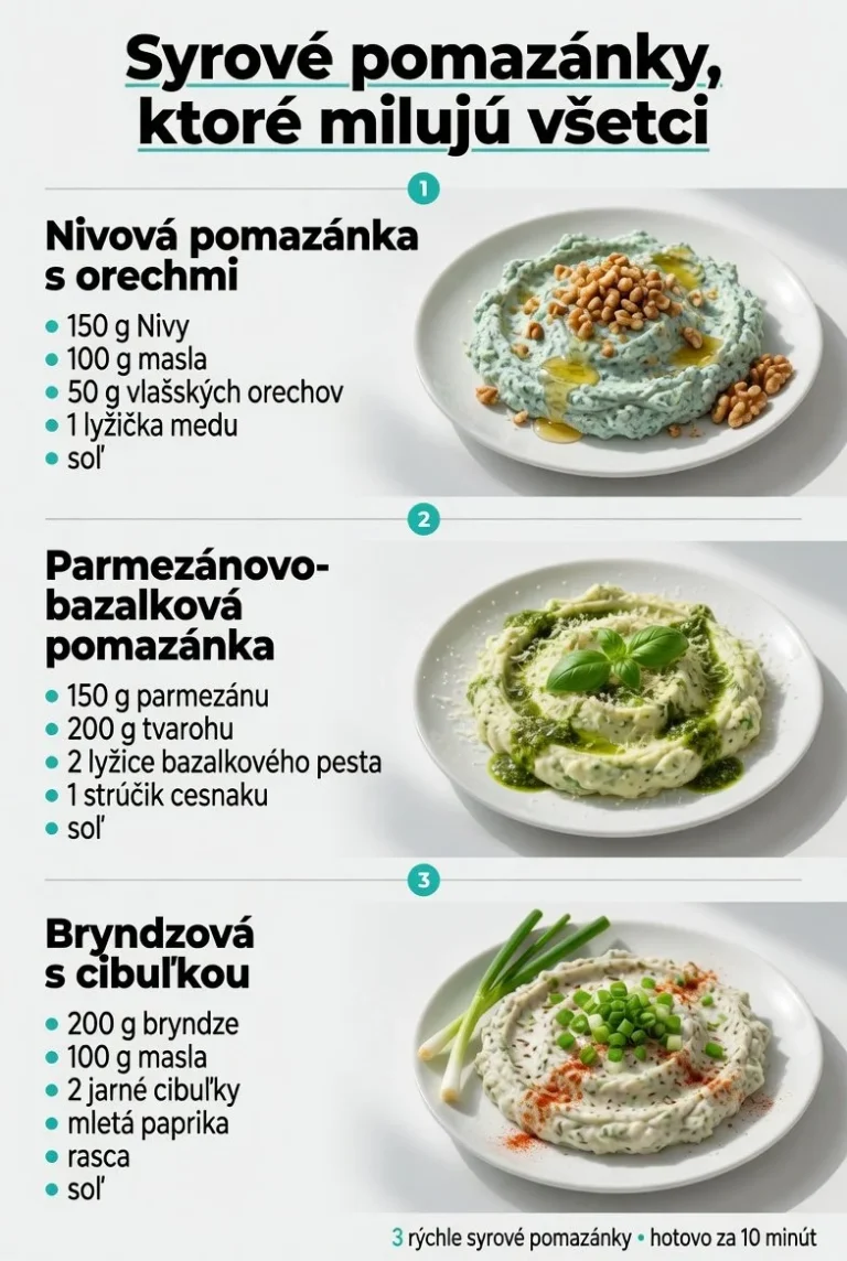 Delikátne syrové pomazánky na stôl plný chuti a radosti